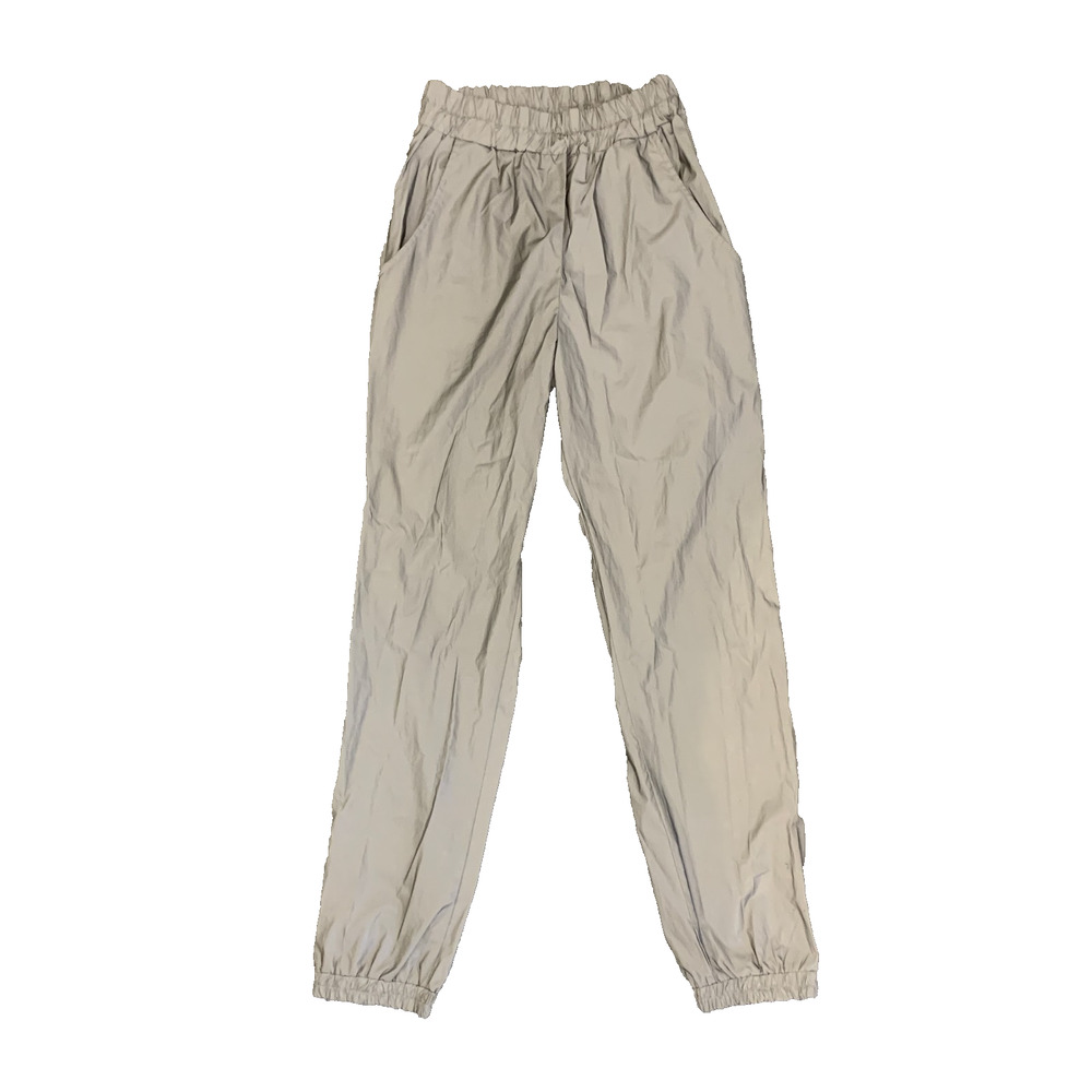 Akira Joggers Womens S Small Silver Pull On Fully Reflective Ankle Pockets Pants